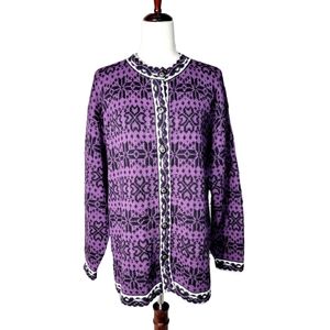 Peruvian Alpaca Ski Resort Cardigan Sweater